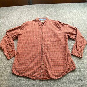 Woolrich Shirt Mens XL Red Tartan Plaid Original Outdoor Wear‎ Button-Down Hike